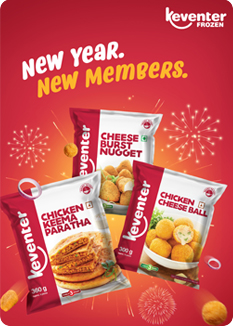 Keventer Frozen Cheese Burst Nugget, Chicken Keema Paratha & Chicken Cheese Ball