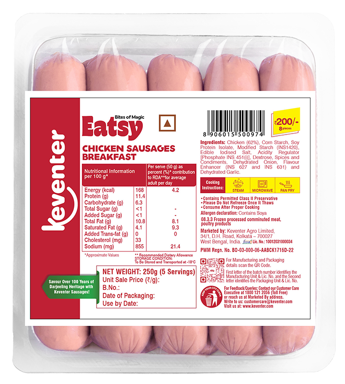 Eatsy Chicken Sausages Breakfast