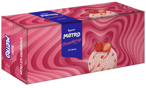 Keventer Metro Strawberry Party Pack Ice Cream