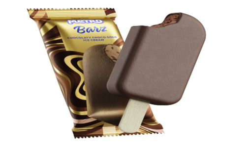 choco bar gold with ice cream