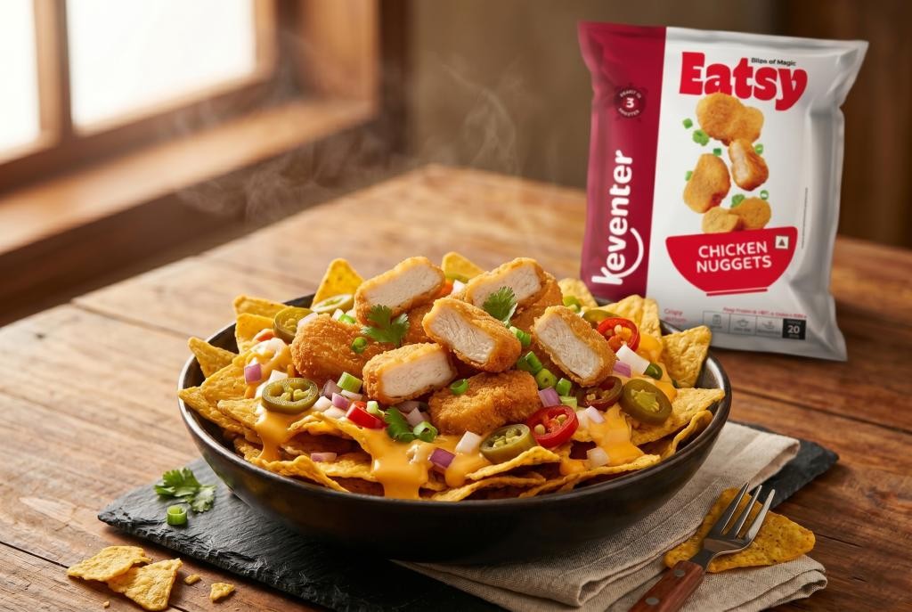 Loaded Nugget Nachos Bowl
