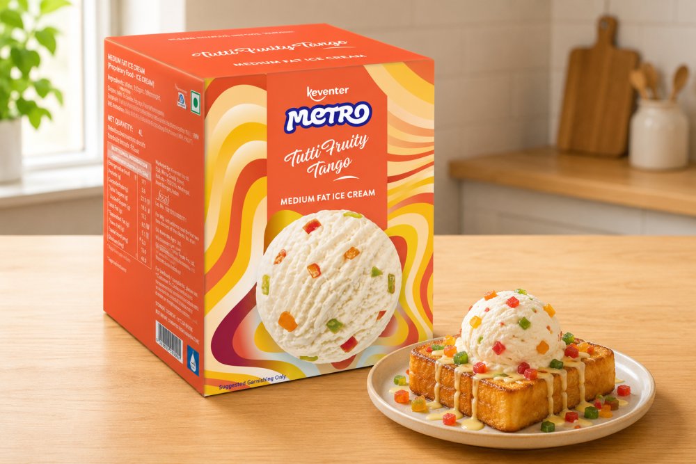 Keventer Tutti Fruity Tango Medium Fat Ice Cream 4L