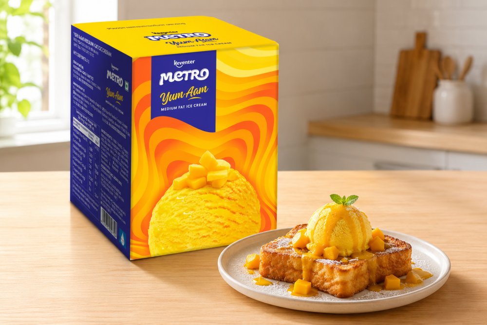 Keventer Yum Aam Medium Fat Frozen Dessert 4L