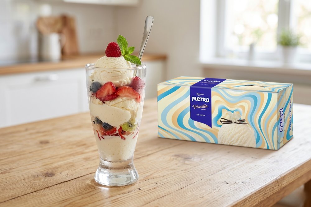 Keventer Metro Vanilla Ice Cream 900ml