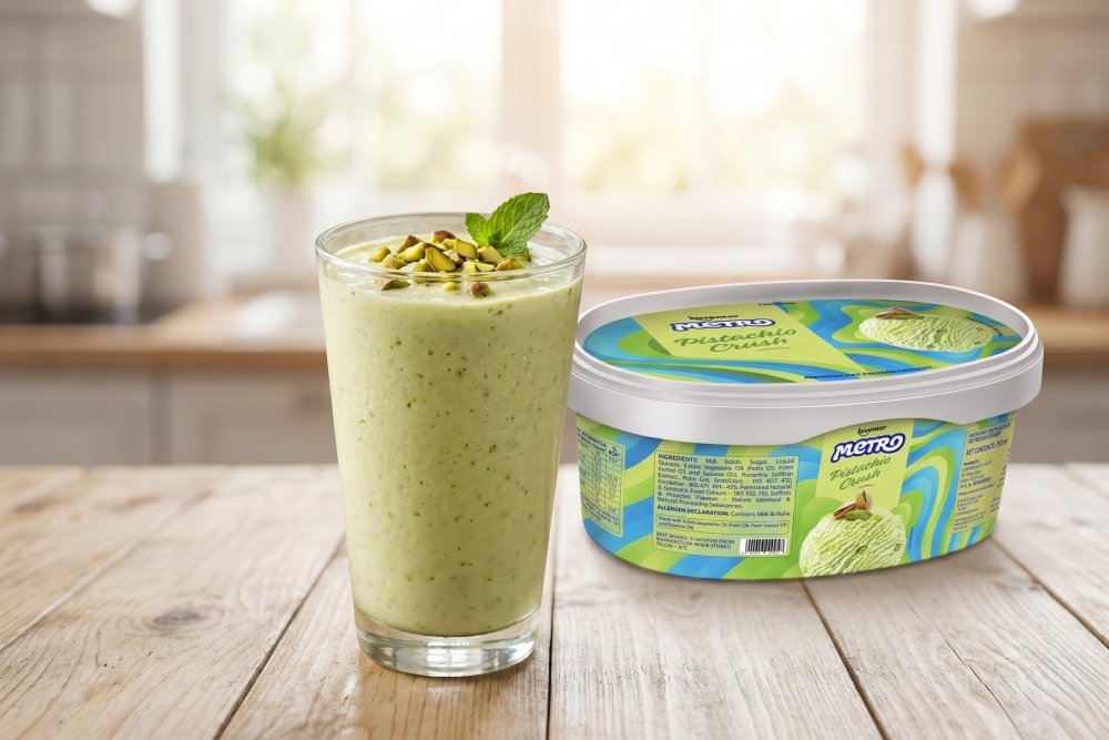 Keventer Metro Pistachio Crush Medium Fat Frozen Dessert 750ml