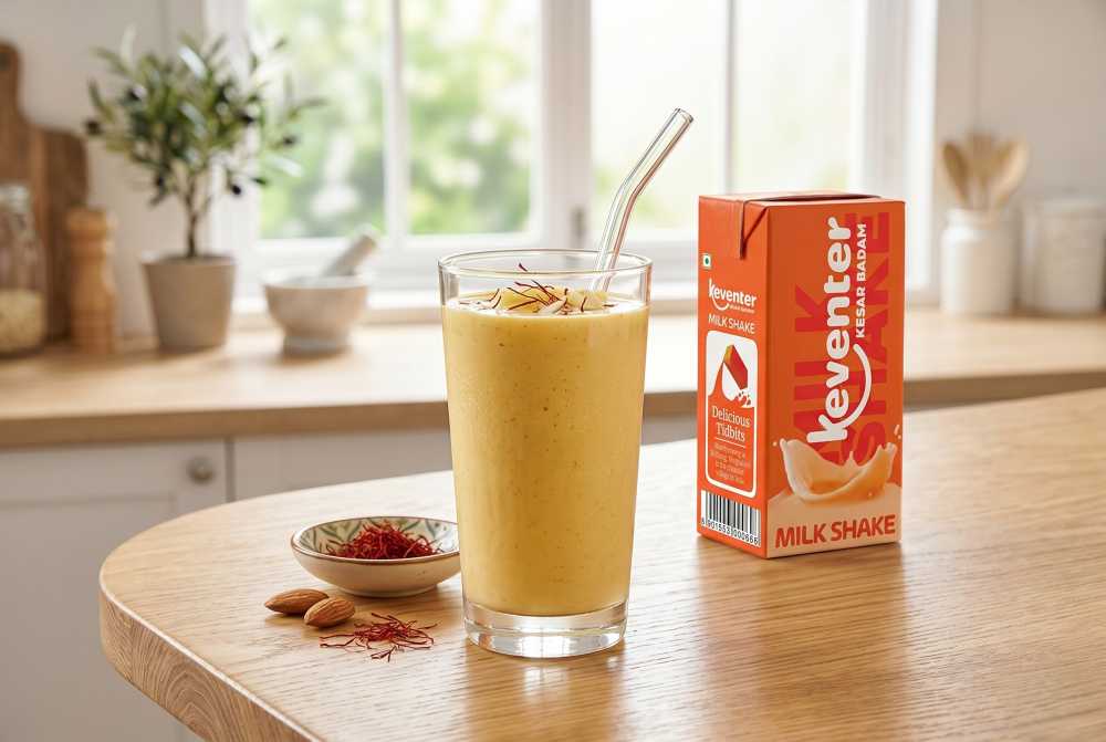 Keventer Kesar Badam Milkshake 150ml ready to drink milkshake