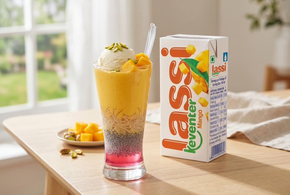 Keventer Mango Lassi 180ml ready to drink dairy beverage