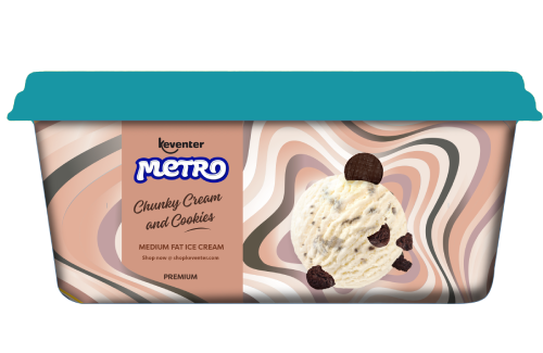 Keventer Metro Chunky Cream and Cookies Premium Tub