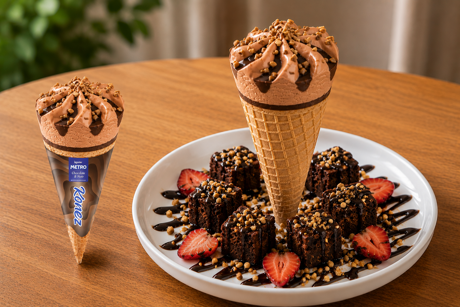Keventer Metro Konez Chocolate and Nuts Medium Fat Frozen Dessert 80ml