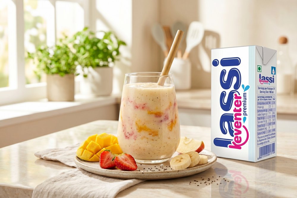 Keventer Premium Lassi 180ml rose flavour drink