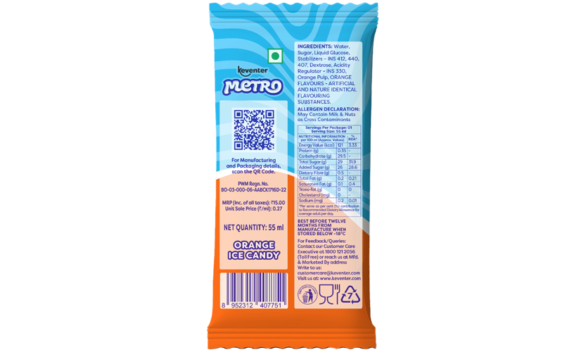 Keventer Metro Pulpz Orange Ice Candy Back